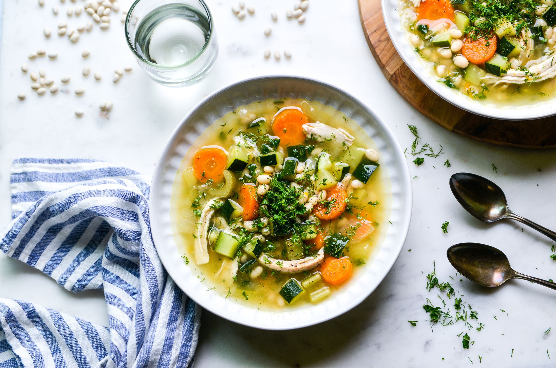 SUMMER VEGETABLE CHICKEN NAVY BEAN SOUP-2